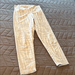 DYI white and grey capri Leggings